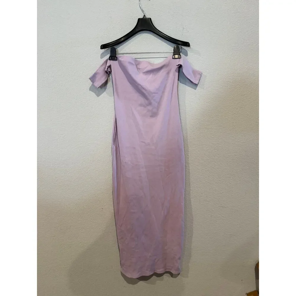 Urban Outfitters Spencer Off-the-Shoulder Midi Dress – Lavender, Size M – NWT‎ - Picture 2 of 6